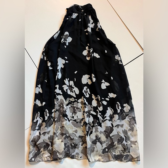 INC International Concepts Floral Halter Dress in Black and White Women’s Sz 10 - Picture 12 of 14